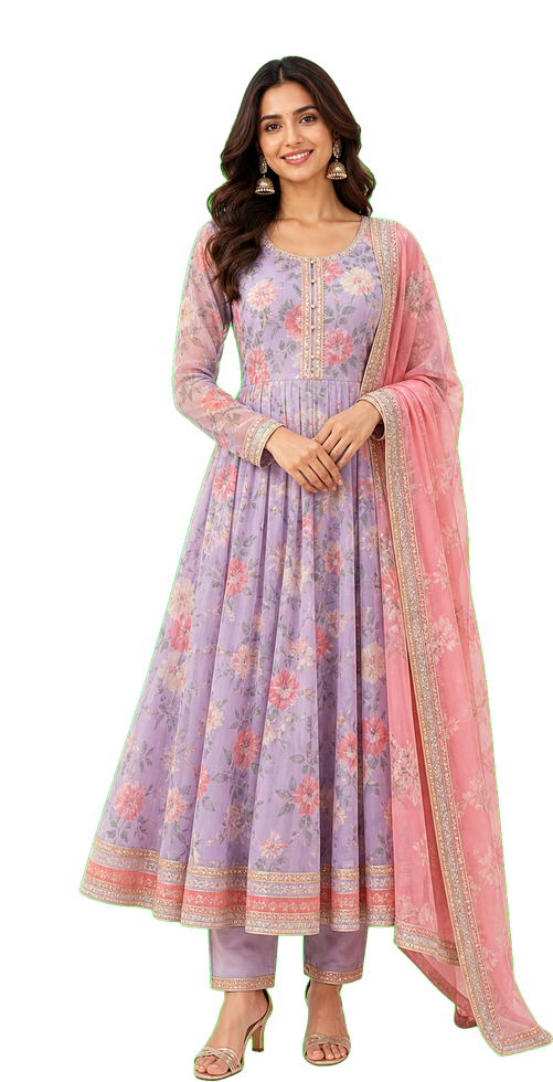 Floral anarkali product example